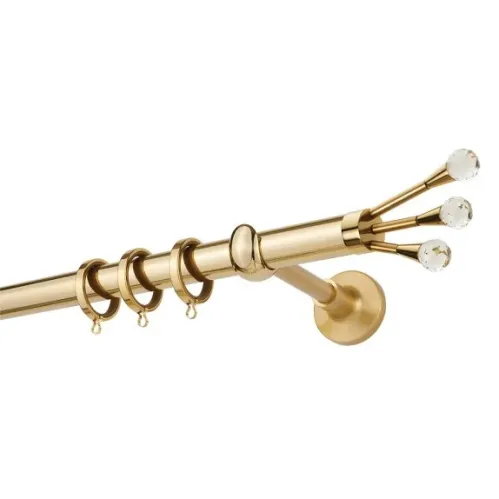 Zogometal Μεταλλικό Κουρτινόξυλο Easy Line Μονό Φ25mm 240εκ. Όρο Ματ E4142