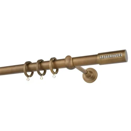 Zogometal Μεταλλικό Κουρτινόξυλο Color More Mat Collection Μονό Φ25mm 160εκ. Καφέ Ελιάς CP4142