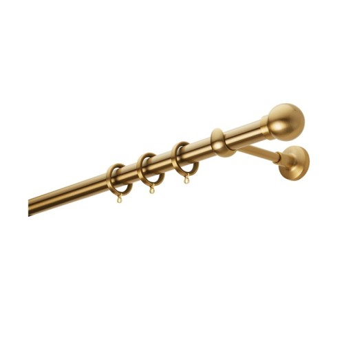 Zogometal Μεταλλικό Κουρτινόξυλο Easy Line Μονό Φ25mm 160εκ. Όρο ματ E0058