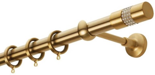 Zogometal Μεταλλικό Κουρτινόξυλο Easy Line Μονό Φ25mm 300εκ. Όρο Ματ E0058