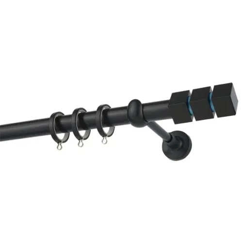 Zogometal Μεταλλικό Κουρτινόξυλο Classique Collection Μονό Φ25mm 160εκ. Όρο Ματ / Κρύσταλλο Murano CL4129