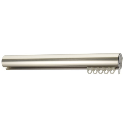 Zogometal Μεταλλικό Κουρτινόξυλο E4145 Μονό Φ25mm 160εκ. Νίκελ Ματ