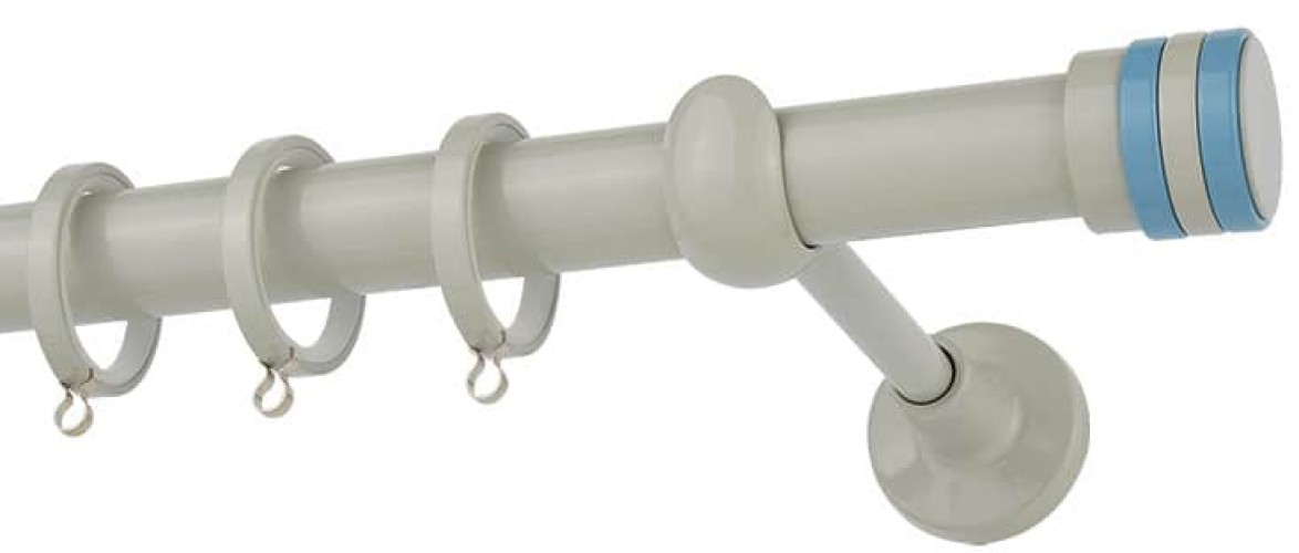 Zogometal Μεταλλικό Κουρτινόξυλο CP0058 Μονό Φ25mm 200εκ. Γαλάζιο