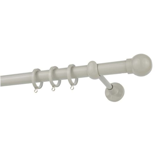 Zogometal Μεταλλικό Κουρτινόξυλο CP0058 Μονό Φ25mm 200εκ. Ιβουάρ