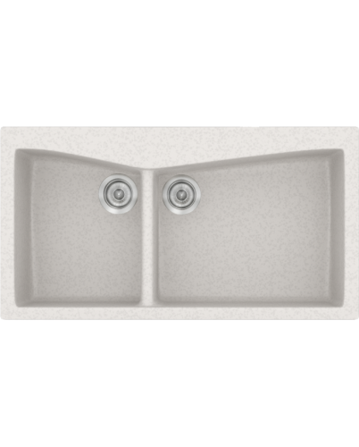 Sanitec Classic 326 326 Ένθετος Νεροχύτης από Συνθετικό Γρανίτη Μ93xΠ51cm Metallic Silver