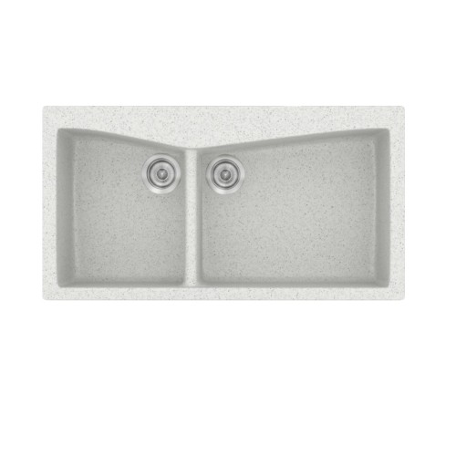 Sanitec Classic 326 Ένθετος Νεροχύτης από Συνθετικό Γρανίτη Μ93xΠ51cm Granite White