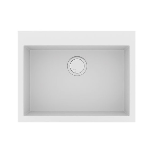 Sanitec Ultra Granite 809 Ένθετος Νεροχύτης από Συνθετικό Γρανίτη Μ60xΠ50cm Bianco