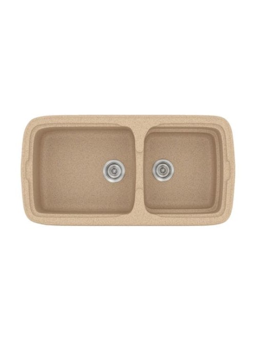 Sanitec Classic 305 305 Ένθετος Νεροχύτης από Συνθετικό Γρανίτη Μ96xΠ51cm Metallic Coffee