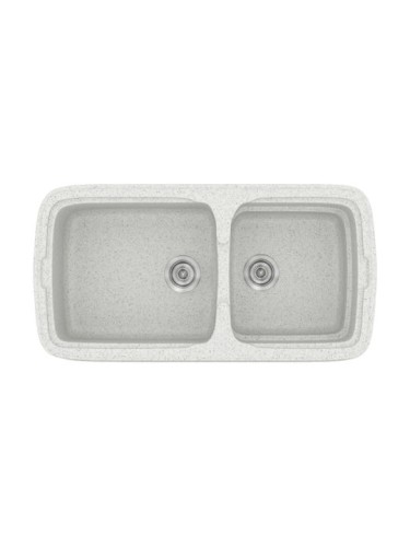 Sanitec Classic 305 305 Ένθετος Νεροχύτης από Συνθετικό Γρανίτη Μ96xΠ51cm Metallic Cream