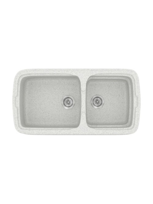 Sanitec Classic 305 305 Ένθετος Νεροχύτης από Συνθετικό Γρανίτη Μ96xΠ51cm Metallic Cream