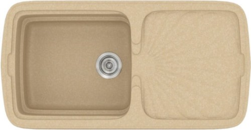 Sanitec Classic 306 Ένθετος Νεροχύτης από Συνθετικό Γρανίτη Μ96xΠ51cm Granite Cappuccino
