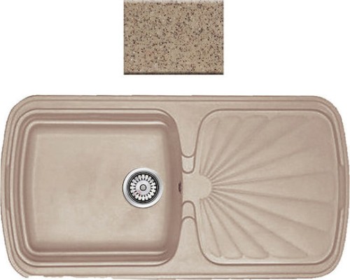 Sanitec Classic 306 306 Ένθετος Νεροχύτης από Συνθετικό Γρανίτη Μ96xΠ51cm Granite Taupe