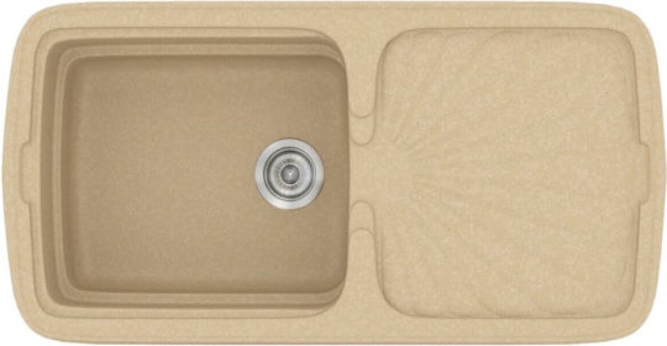 Sanitec Classic 306 306 Ένθετος Νεροχύτης από Συνθετικό Γρανίτη Μ96xΠ51cm Granite Sand
