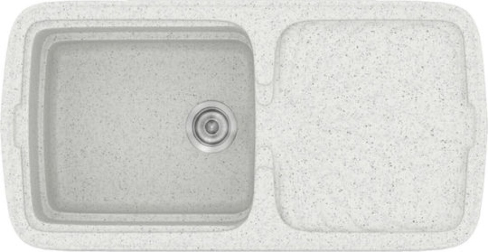Sanitec Classic 306 306 Ένθετος Νεροχύτης από Συνθετικό Γρανίτη Μ96xΠ51cm White