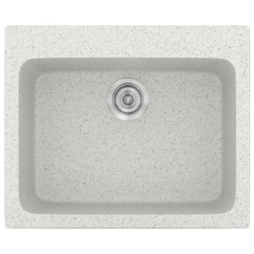 Sanitec Classic 331 331 Ένθετος Νεροχύτης από Συνθετικό Γρανίτη Μ60xΠ50cm Granite White