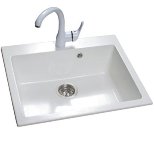 Sanitec Classic 331 331 Ένθετος Νεροχύτης από Συνθετικό Γρανίτη Μ60xΠ50cm Granite Cappuccino