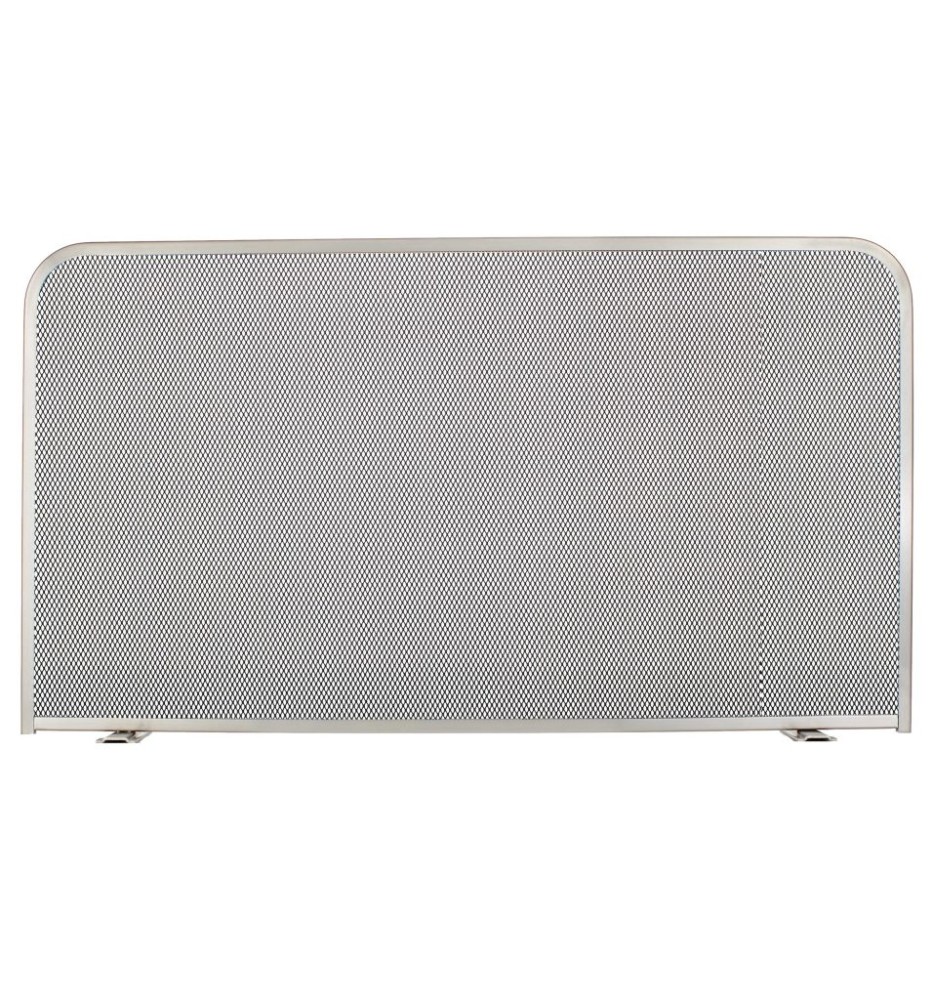 Zogometal 583 583 Μεταλλικό Προστατευτικό Τζακιού 90x50cm Νίκελ Ματ