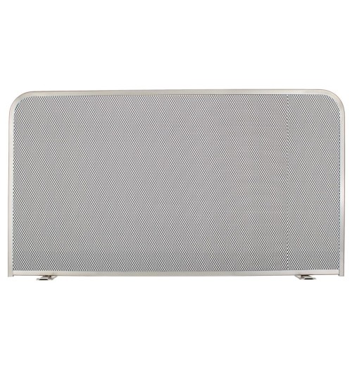 Zogometal 583 583 Μεταλλικό Προστατευτικό Τζακιού 90x50cm Νίκελ Ματ