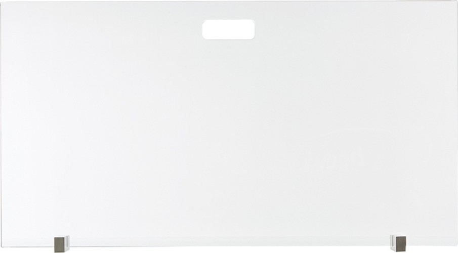 Zogometal 585 Γυάλινο Προστατευτικό Τζακιού 90x50cm Νίκελ Ματ