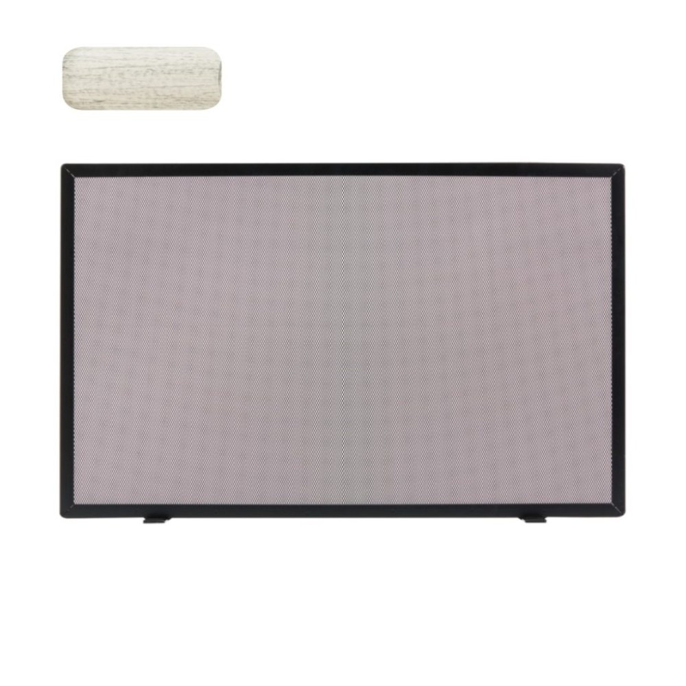 Zogometal 601 Μεταλλικό Προστατευτικό Τζακιού 80x50cm Κρεμ Πατίνα Ασημί