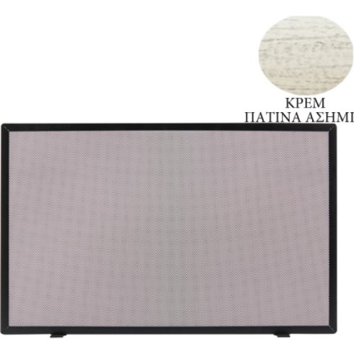 Zogometal 601 Μεταλλικό Προστατευτικό Τζακιού 90x50cm Κρεμ Πατίνα Χαλκός
