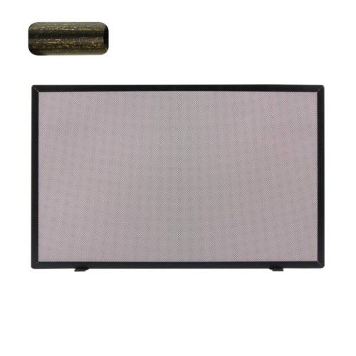 Zogometal 601 Μεταλλικό Προστατευτικό Τζακιού 90x50cm Μαύρο Πατίνα Χρυσό