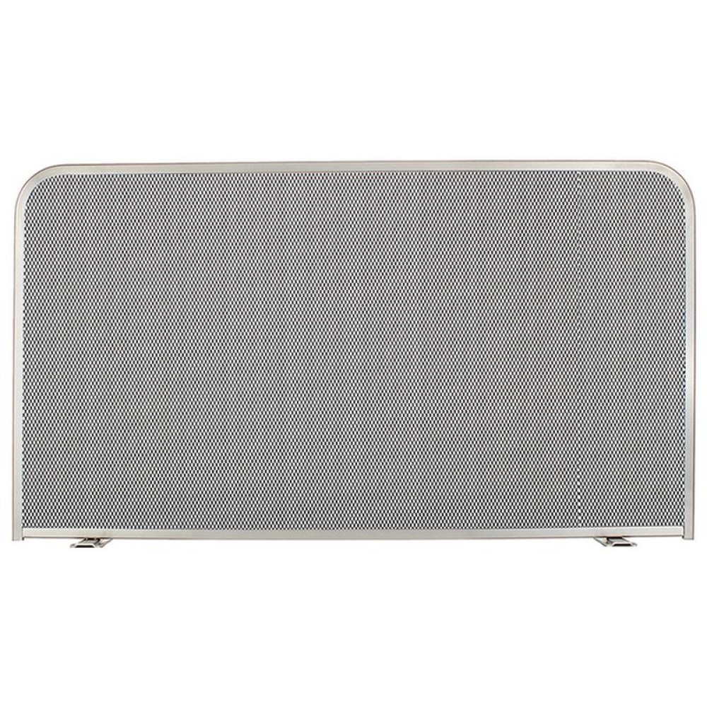 Zogometal 583 583 Μεταλλικό Προστατευτικό Τζακιού 80x50cm Νίκελ Ματ