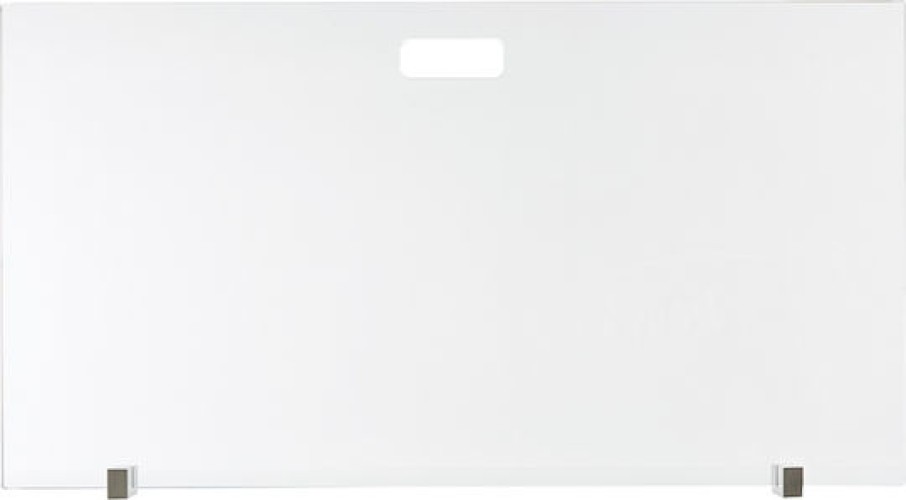 Zogometal 585 Γυάλινο Προστατευτικό Τζακιού 90x50cm Λευκό Πάγου