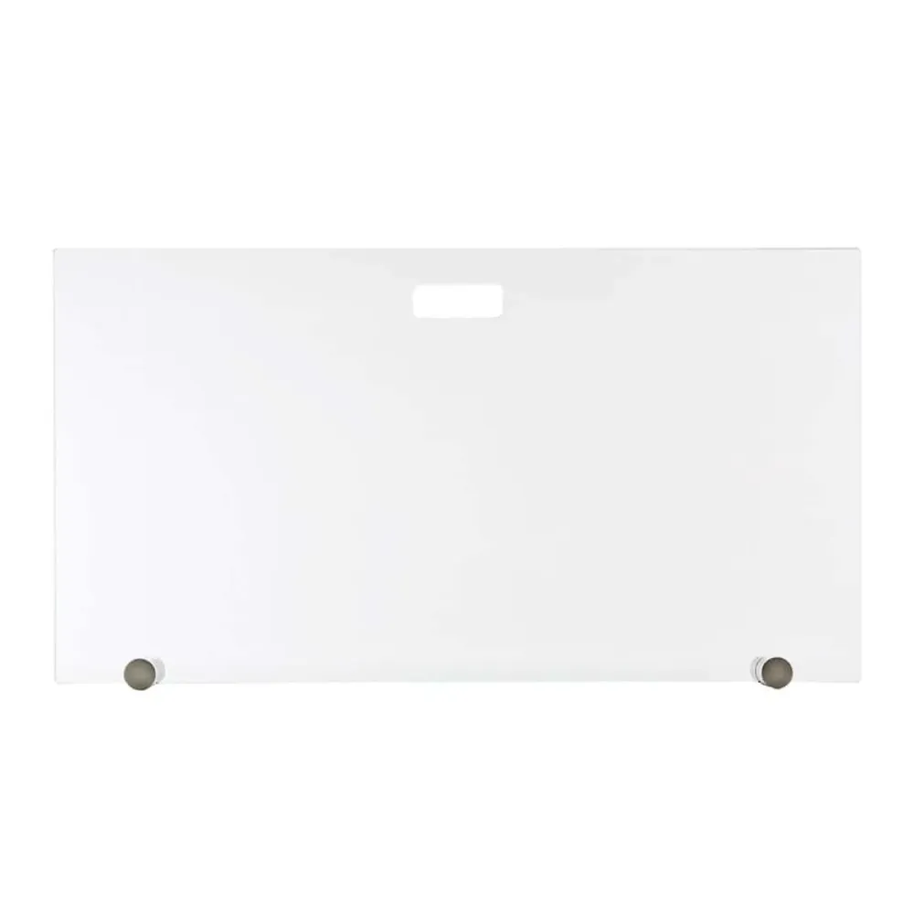 Zogometal 586 Γυάλινο Προστατευτικό Τζακιού 90x50cm ποδαράκια Νίκελ Ματ