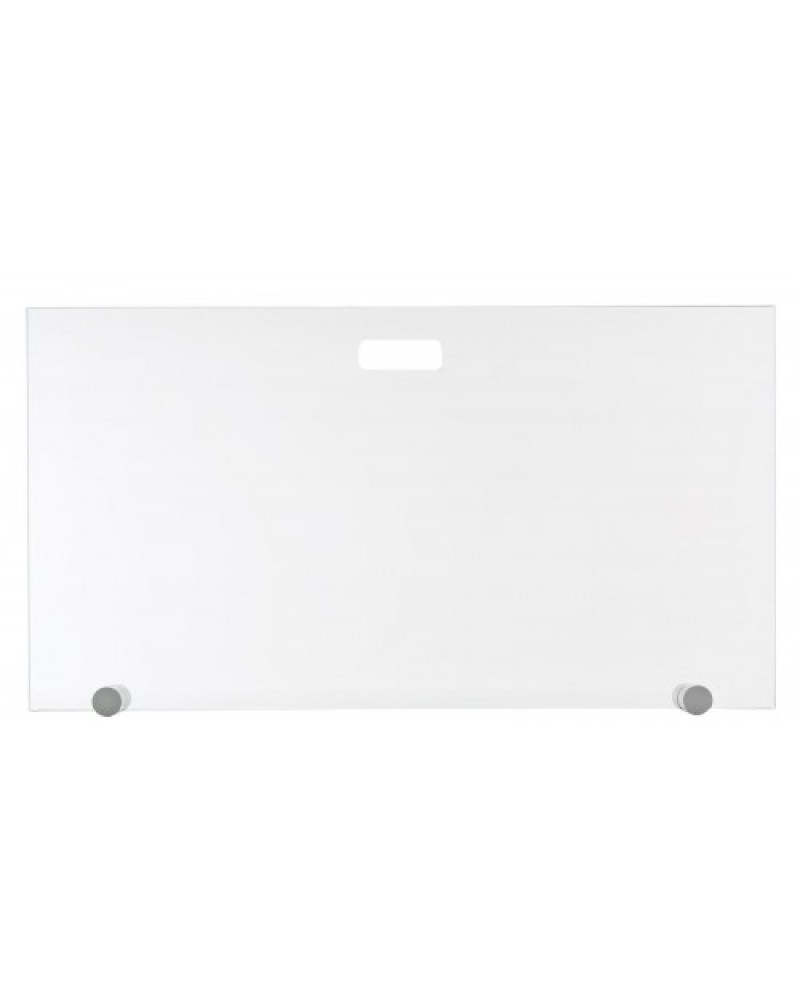 Zogometal 586 Γυάλινο Προστατευτικό Τζακιού 90x50cm Λευκό Πάγου