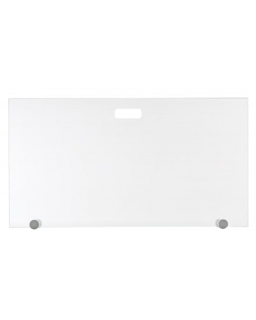 Zogometal 586 Γυάλινο Προστατευτικό Τζακιού 90x50cm Λευκό Πάγου