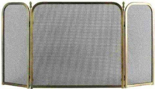 Zogometal 520 Μεταλλικό Προστατευτικό Τζακιού 90x50cm Χρυσό