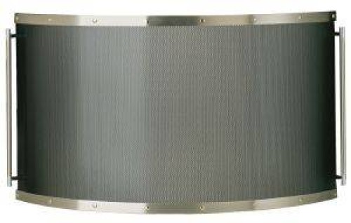 Zogometal 532 Μεταλλικό Προστατευτικό Τζακιού 90x50cm Νίκελ Ματ