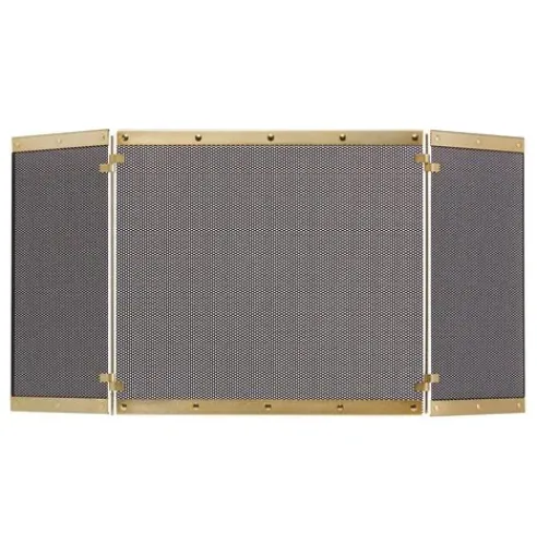 Zogometal 562/02 Μεταλλικό Προστατευτικό Τζακιού 50x40x80cm Χρυσό