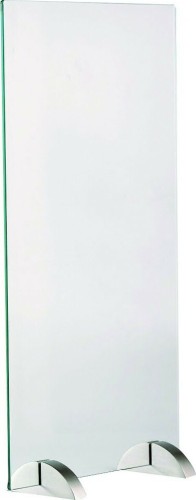 Zogometal 562 562/02 Γυάλινο Προστατευτικό Τζακιού με 2 Φύλλα 90x40x50cm Νίκελ