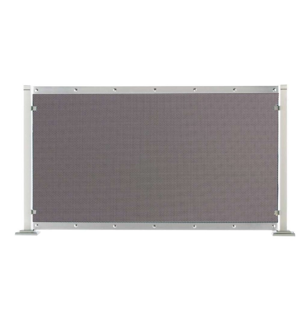 Zogometal 574 Μεταλλικό Προστατευτικό Τζακιού 98x52cm Νίκελ Ματ