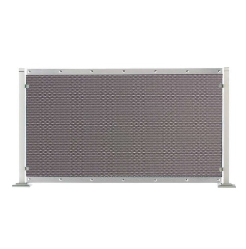 Zogometal 574 Μεταλλικό Προστατευτικό Τζακιού 98x52cm Νίκελ Ματ