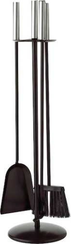 Zogometal 1230 B08 1230 B08 Σετ Εργαλείων Τζακιού με Κρεμανταλά Μαύρο/Νίκελ Ματ