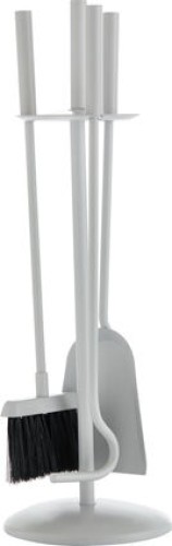 Zogometal 1230 B08 1230 B08 Σετ Εργαλείων Τζακιού με Κρεμανταλά Λευκό πάγου