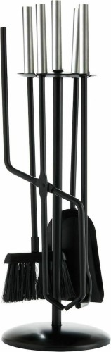 Zogometal 1230 B09 1230 Β09 Σετ Εργαλείων Τζακιού με Κρεμανταλά Μαύρο/Νίκελ Ματ