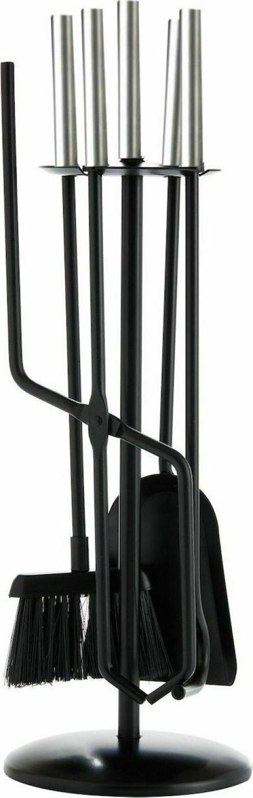 Zogometal 1230 B09 1230 Β09 Σετ Εργαλείων Τζακιού με Κρεμανταλά Μαύρο/Νίκελ Ματ