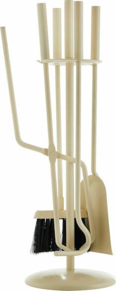 Zogometal 1230 B09 1230 Β09 Σετ Εργαλείων Τζακιού με Κρεμανταλά Ιβουάρ