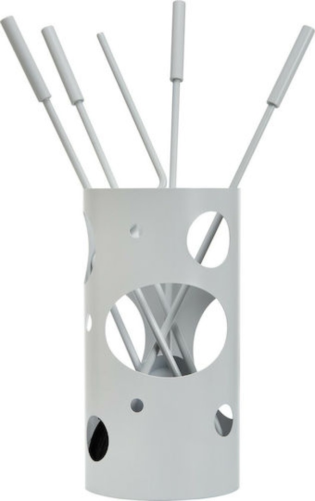 Zogometal 1230 K30 Σετ Εργαλείων Τζακιού με Κουβά Λευκό Πάγου
