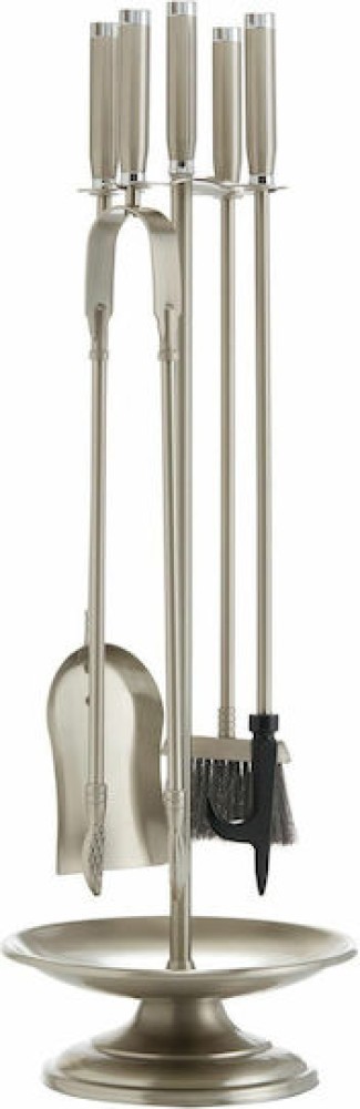 Zogometal 1200 Β06 Σετ Εργαλείων Τζακιού με Κρεμανταλά Νίκελ Ματ/Χρώμιο