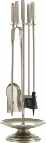 Zogometal 1200 Β06 Σετ Εργαλείων Τζακιού με Κρεμανταλά Νίκελ Ματ/Χρώμιο