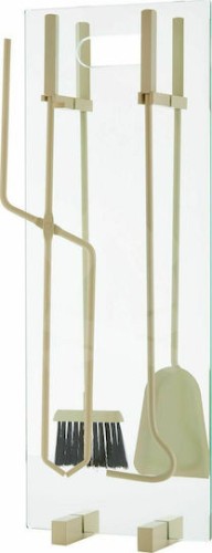 Zogometal 1235 T06 Σετ Εργαλείων Τζακιού με Κρεμανταλά Ιβουάρ