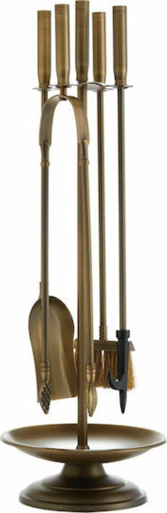 Zogometal 1200 Β06 1200 Β06 Σετ Εργαλείων Τζακιού με Κρεμανταλά Μπρούτζινο