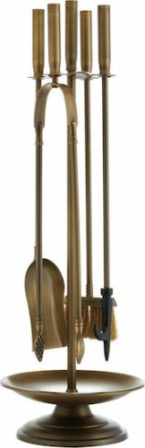 Zogometal 1200 Β06 1200 Β06 Σετ Εργαλείων Τζακιού με Κρεμανταλά Μπρούτζινο