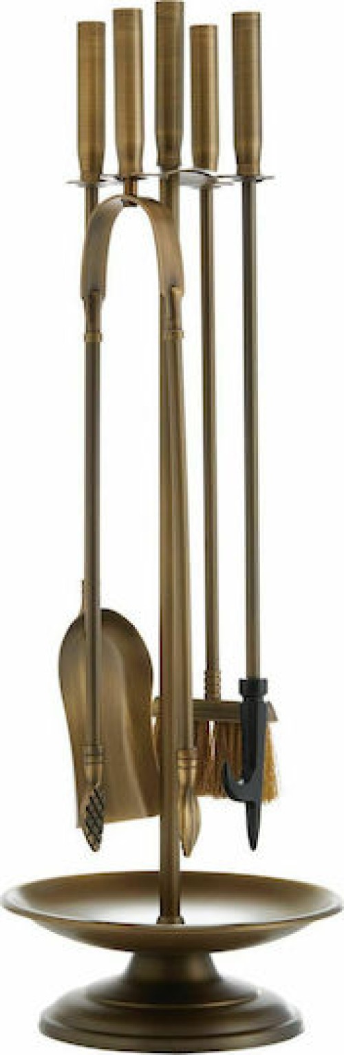 Zogometal 1200 Β06 1200 Β06 Σετ Εργαλείων Τζακιού με Κρεμανταλά Μπρούτζινο