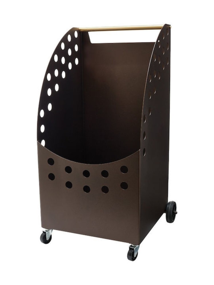 Zogometal K50 Μεταλλικό Τρόλεϊ Μεταφοράς Ξύλων 40x43x90cm Μαύρο